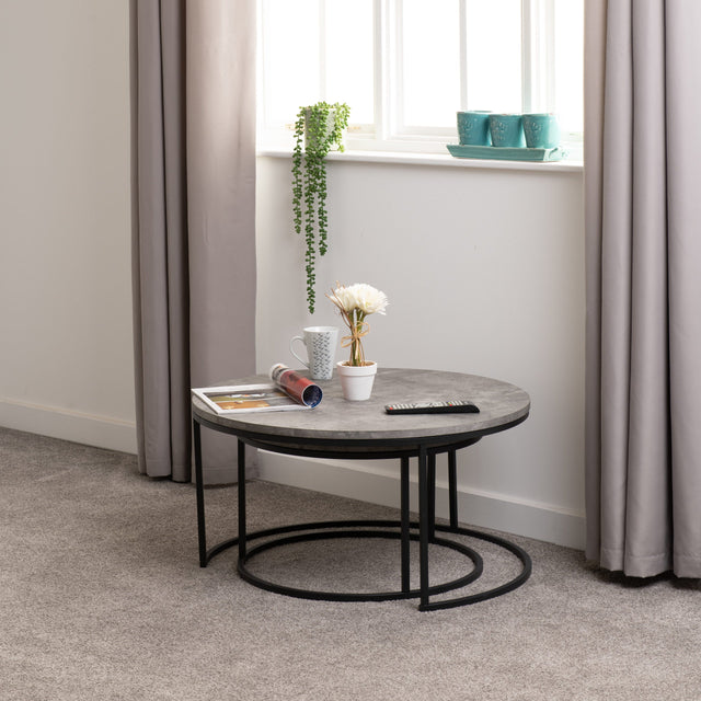 Athens Round Coffee Table Set - Seconique