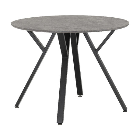 Athens Round Dining Set with 4 Avery Chairs - Seconique