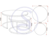 Athens Round Nesting Coffee Table Set - Seconique
