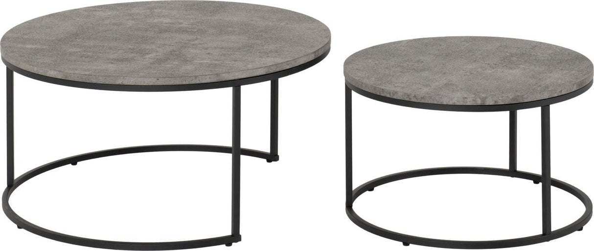 Athens Round Nesting Coffee Table Set - Seconique