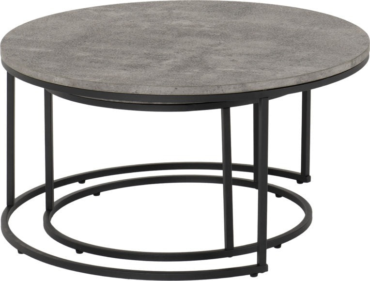 Athens Round Nesting Coffee Table Set - Seconique