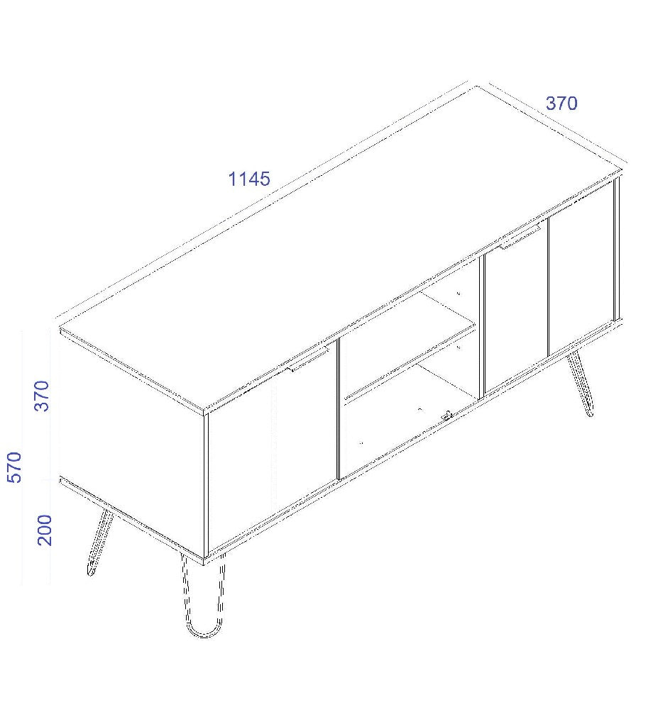Augusta 2 Door TV Unit - Core Products