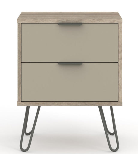 Augusta 2 Drawer Bedside Cabinet - Core Products