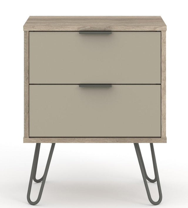 Augusta 2 Drawer Bedside Cabinet - Core Products