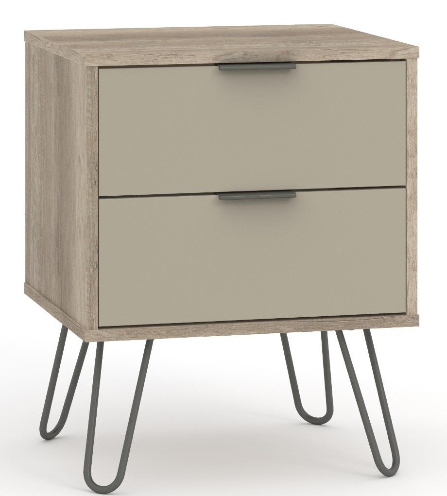 Augusta 2 Drawer Bedside Cabinet - Core Products