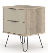 Augusta 2 Drawer Bedside Cabinet - Core Products