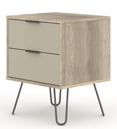 Augusta 2 Drawer Bedside Cabinet - Core Products