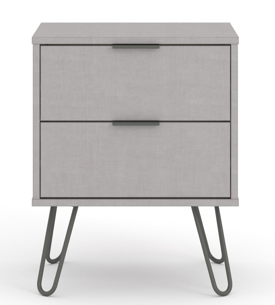 Augusta 2 Drawer Bedside Cabinet - Core Products