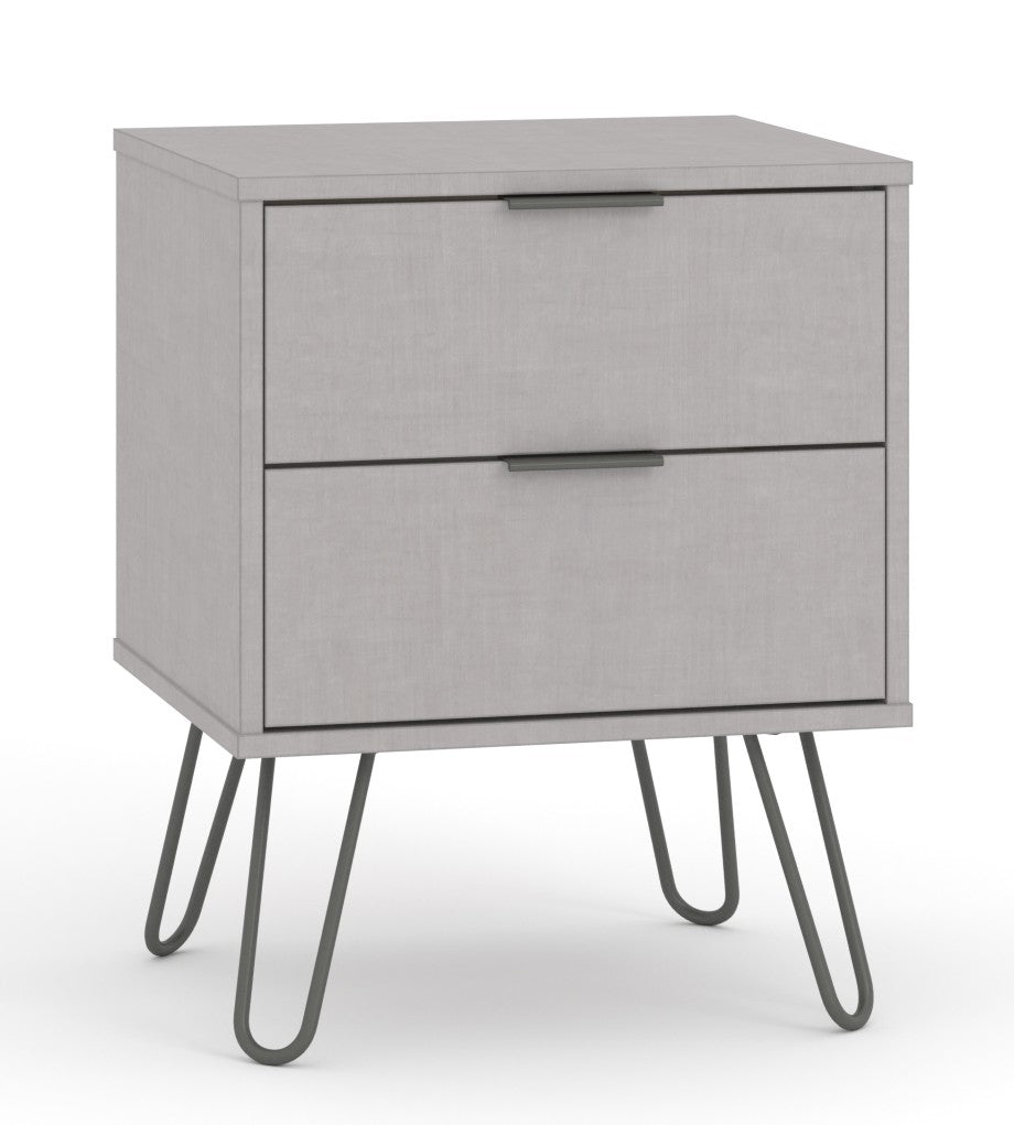 Augusta 2 Drawer Bedside Cabinet - Core Products