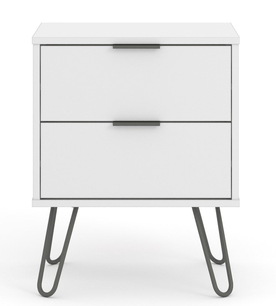 Augusta 2 Drawer Bedside Cabinet - Core Products
