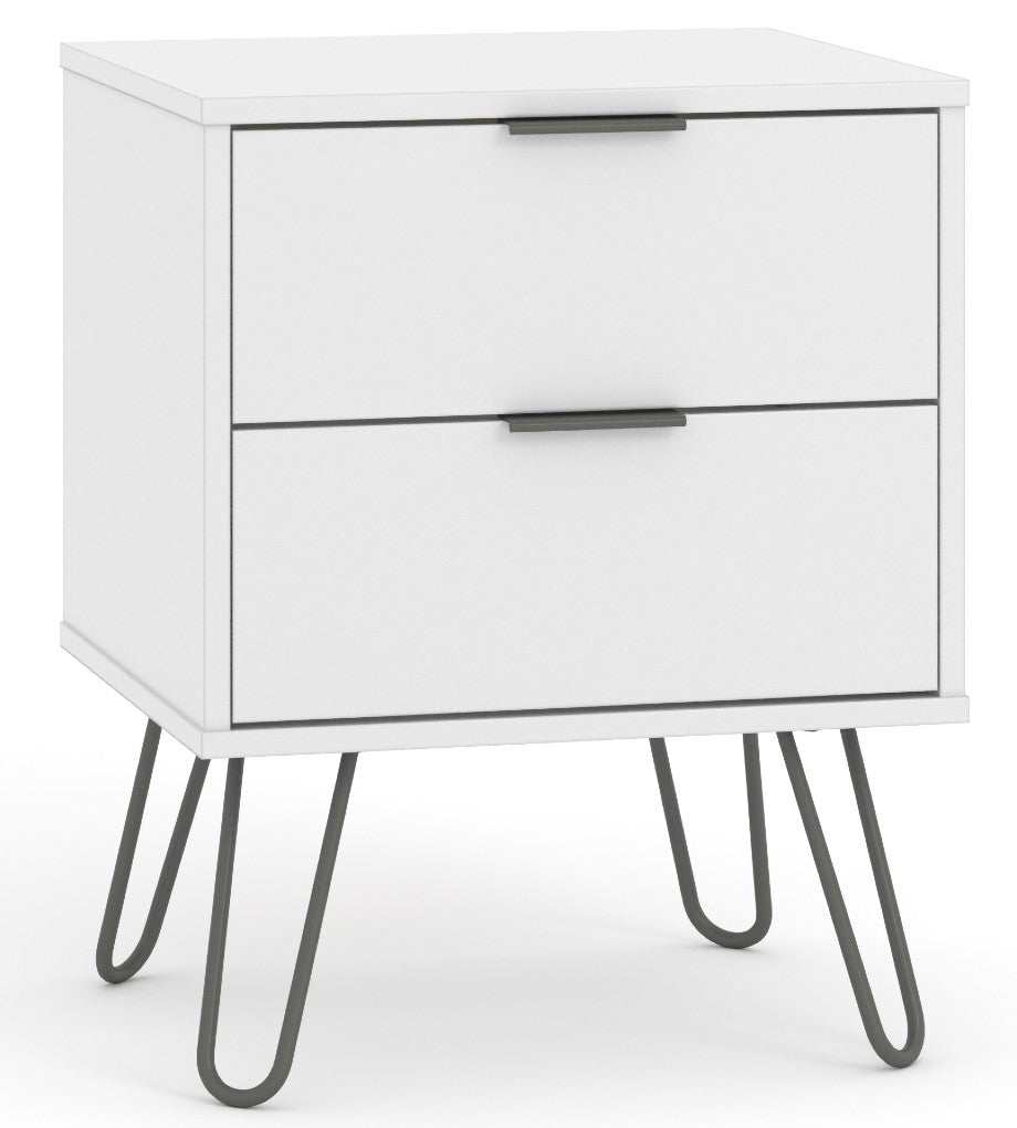Augusta 2 Drawer Bedside Cabinet - Core Products