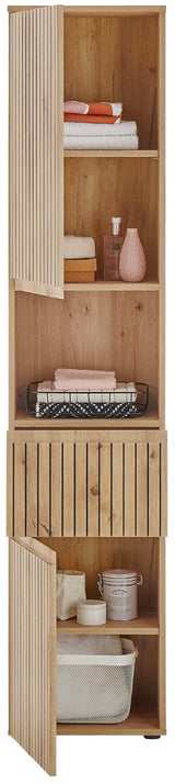 Austin 2 Door 1 Drawer Tall Bathroom Cabinet - Julian Bowen