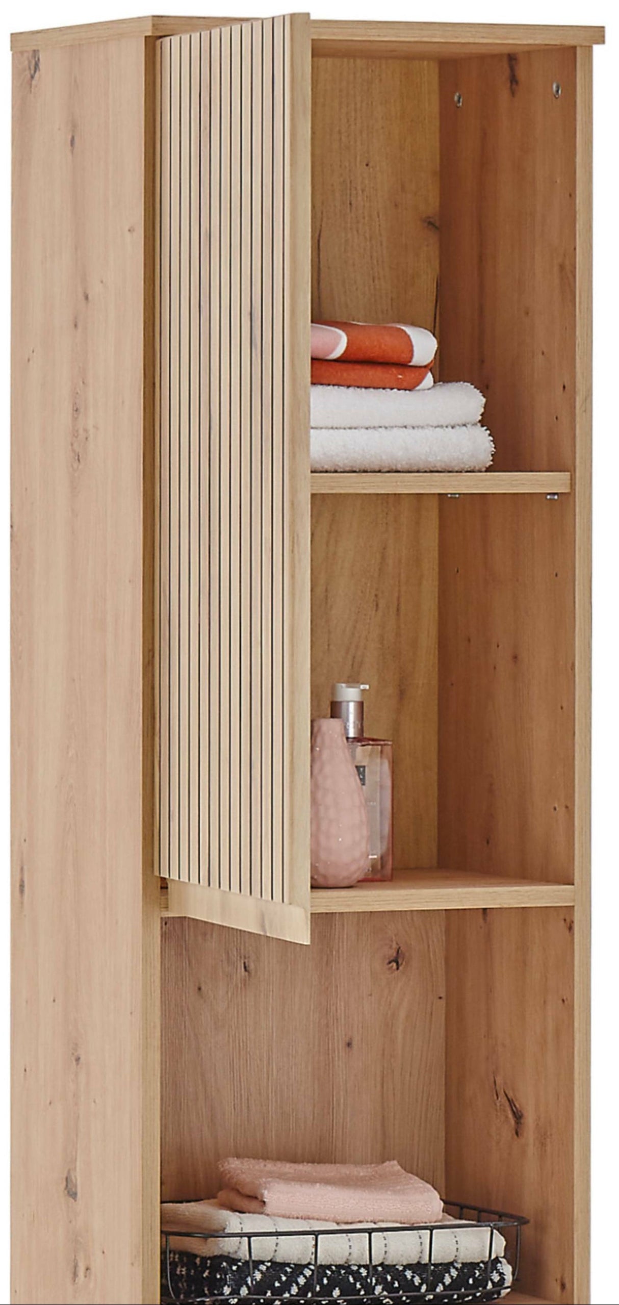Austin 2 Door 1 Drawer Tall Bathroom Cabinet - Julian Bowen