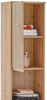 Austin 2 Door 1 Drawer Tall Bathroom Cabinet - Julian Bowen