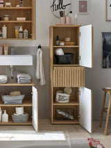 Austin 2 Door 2 Drawer Narrow Bathroom Cabinet - Julian Bowen