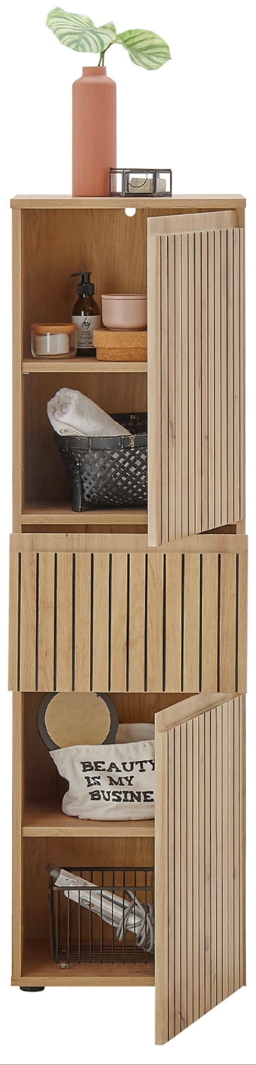 Austin 2 Door 2 Drawer Narrow Bathroom Cabinet - Julian Bowen