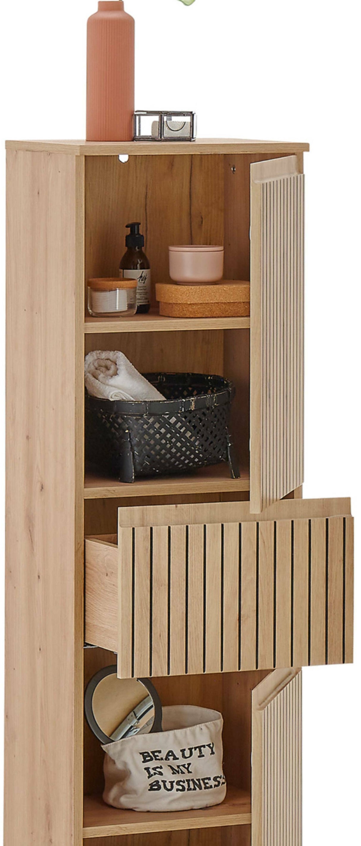 Austin 2 Door 2 Drawer Narrow Bathroom Cabinet - Julian Bowen
