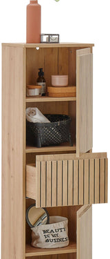 Austin 2 Door 2 Drawer Narrow Bathroom Cabinet - Julian Bowen