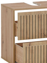 Austin 2 Drawer Under Sink Bathroom Cabinet - Julian Bowen