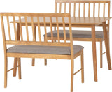 Austin Dining Table & Bench Set Oak - Seconique