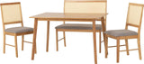 Austin & Ellis Dining Bench + 2 Chairs Set - Seconique