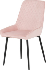 Avery Extending Dining Set with 4 Velvet Chairs - Seconique