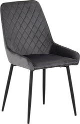 Avery Extending Dining Set with 4 Velvet Chairs - Seconique