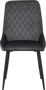Avery Extending Dining Set with 4 Velvet Chairs - Seconique