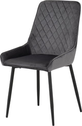 Avery Extending Dining Set with 4 Velvet Chairs - Seconique