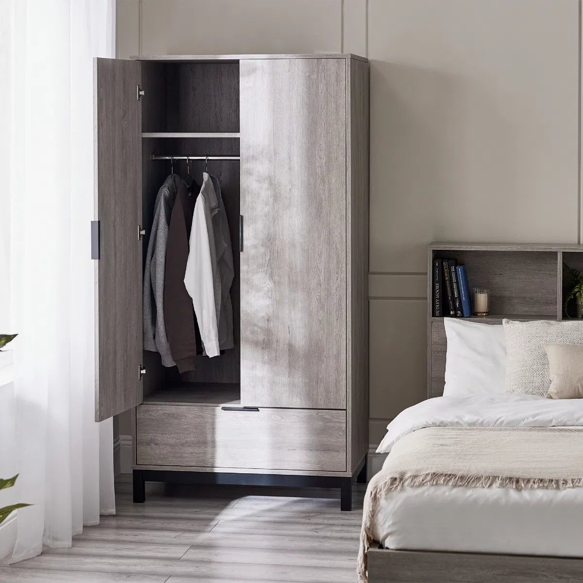 Bali 2 Door 1 Drawer Double Wardrobe - Julian Bowen