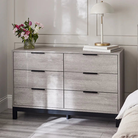 Bali 6 Drawer Wide Chest - Julian Bowen