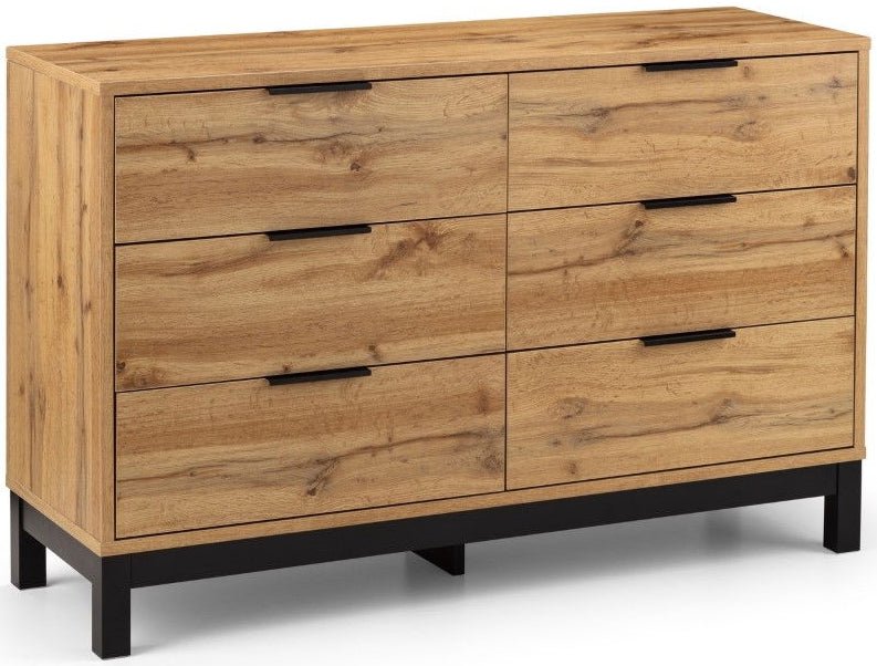 Bali 6 Drawer Wide Chest - Julian Bowen