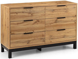 Bali 6 Drawer Wide Chest - Julian Bowen