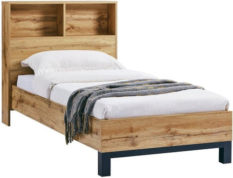 Bali Bookcase Headboard Bed - Julian Bowen