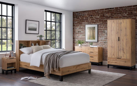 Bali Bookcase Headboard Bed - Julian Bowen