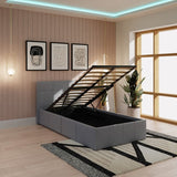 End Lift Ottoman Bed Faux Leather