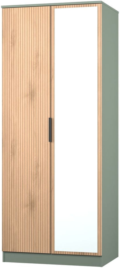 Java Mirrored 2 Door Double Wardrobe