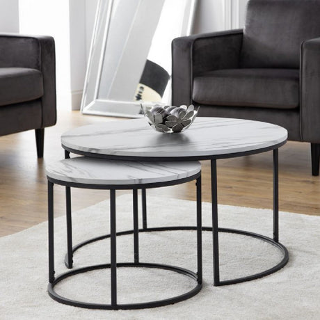 Bellini Round Nesting Coffee Table - Julian Bowen