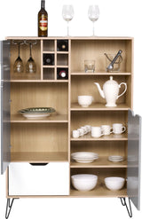 Bergen Tall Sideboard/Wine Rack - Seconique