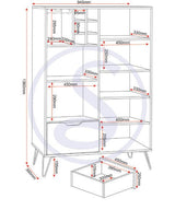 Bergen Tall Sideboard/Wine Rack - Seconique