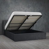 Berlin Velvet Ottoman Bed Frame - LPD