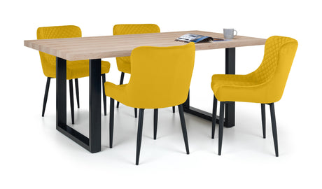 Berwick Dining Table & 4 Luxe Chairs - Julian Bowen
