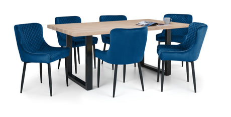 Berwick Dining Table & 6 Luxe Chairs - Julian Bowen