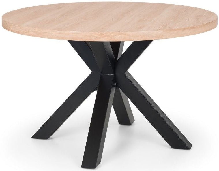 Berwick Round Table & 4 Burgess Chairs - Julian Bowen
