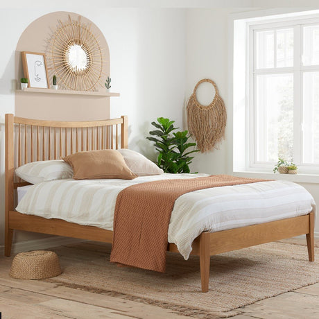 Berwick Solid Oak Bed Frame (4'6" Double) - Birlea