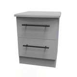 Beverley 2 Drawer Bedside Cabinet - Welcome Furniture