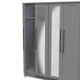 Beverley 4 Door Mirrored Wardrobe - Welcome Furniture
