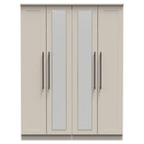 Beverley 4 Door Mirrored Wardrobe - Welcome Furniture