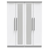 Beverley 4 Door Mirrored Wardrobe - Welcome Furniture