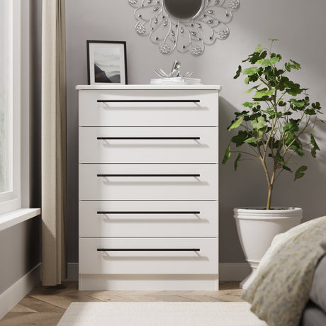 Beverley 5 Drawer Chest - Welcome Furniture
